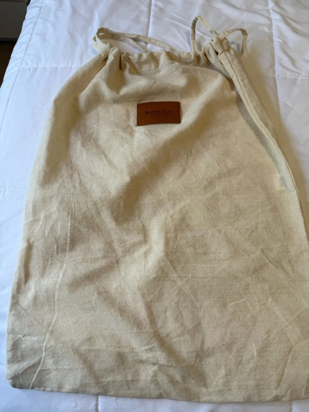 Parker Clay dust bag set Cotton Drawstring Garment Bags - storage bags Lrg & Med